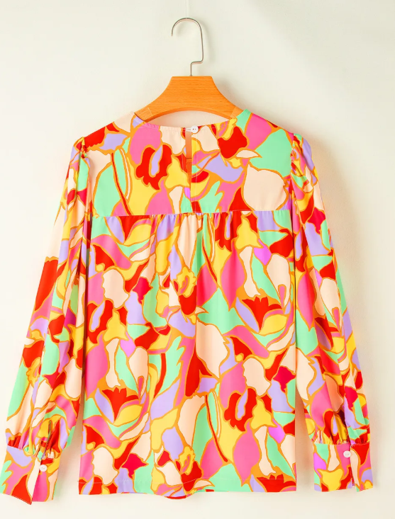 The Everly Abstract Blouse
