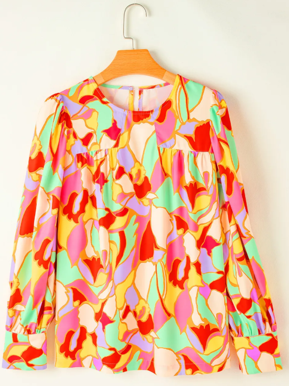 The Everly Abstract Blouse